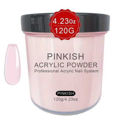 Acrylic Nail Powder 4oz - Professional Clear Pink White Nude Polymer Powder for Nail Extensions 3D Nail Art Sculpting DIY No Lamp Required