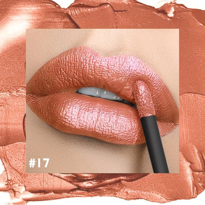 Metallic Lip Gloss High Gloss Long-Lasting Non-Stick Lip Plumper Glossy Lipstick for Women Portable Party Date Daily Makeup Gift 11 Shades
