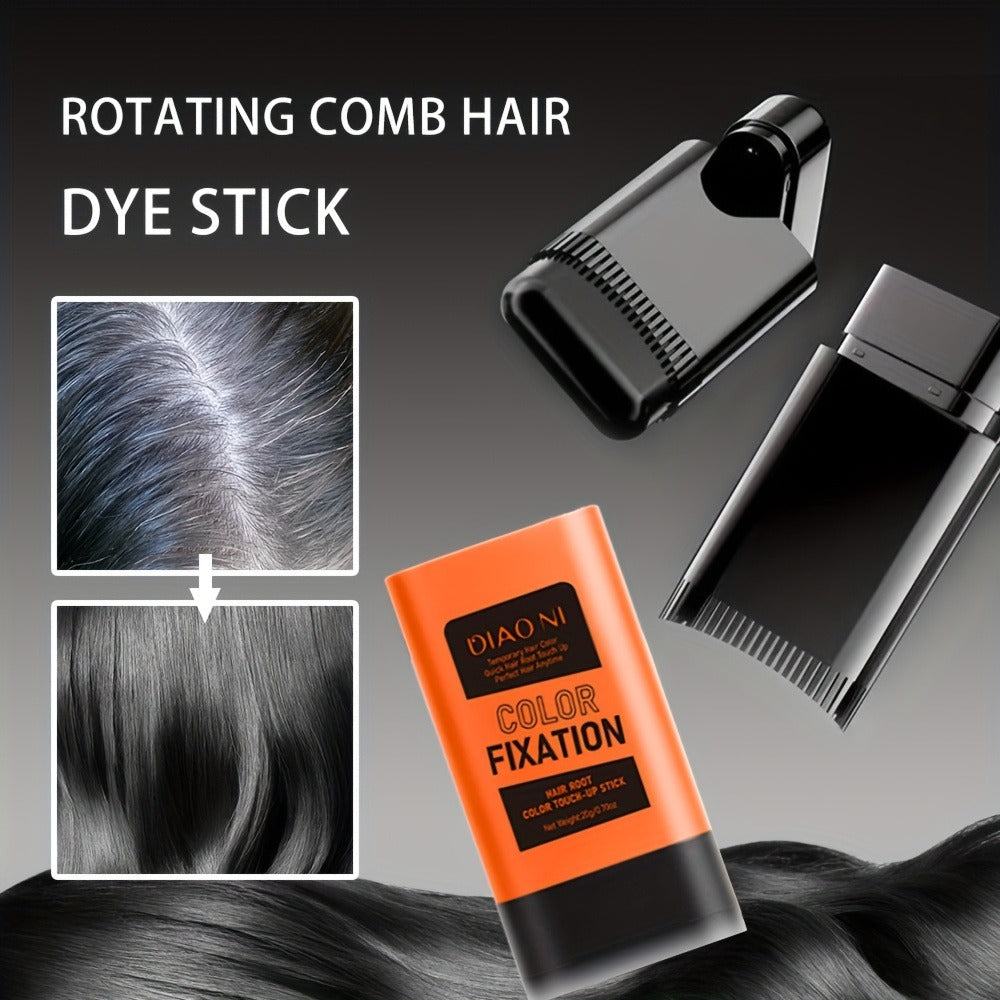 Disposable Hair Root Touch-Up Stick 2pcs - Portable Gray Coverage Hair Dye Stick with Plant-Based Squalane | Long-Lasting | 3 Shades | All Hair Types