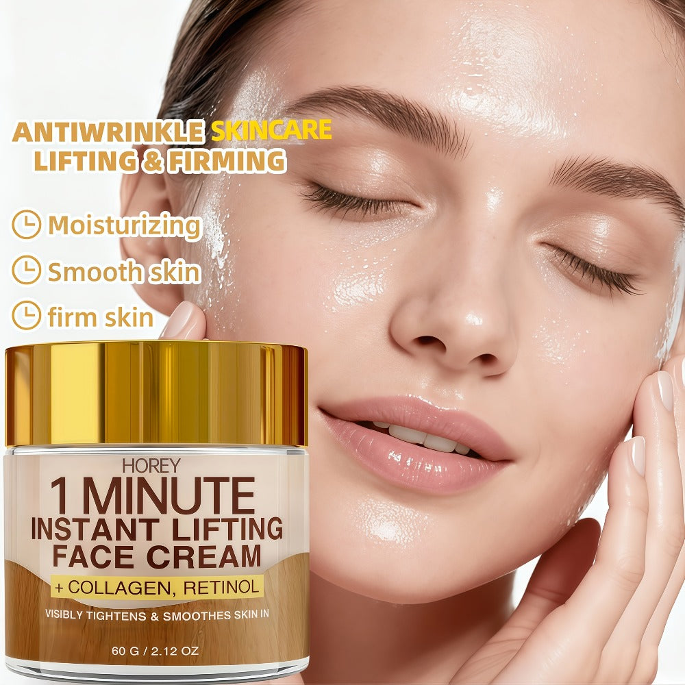 Instant Firming Lift Cream Provides Deep Hydration That Smooths Out Dry Fine Lines, Enhances Radiance And Elasticity, And Effectively Signs of Aging And Sagging for a Youthful Appearance. It Is Formulated with Retinol And Collagen