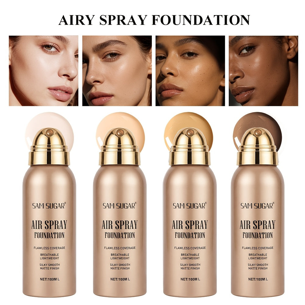 [Waterproof Matte Foundation] Long-Lasting And Long-Lasting Spray Foundation Liquid, Providing Waterproof And Sweat-Proof Matte for Makeup, Offering a Light And Full-Face Coverage with a Natural End. Suitable for Makeup Enthusiasts