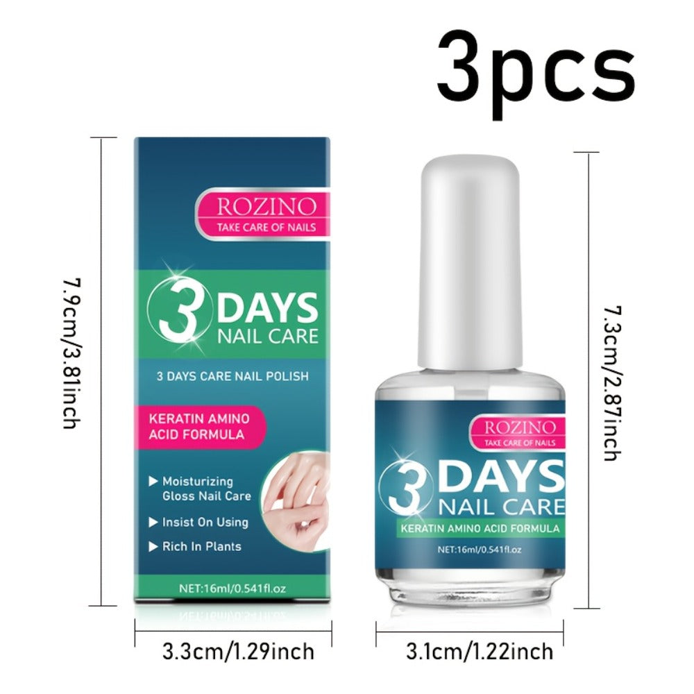 [3pcs Keratin Nail Oil] Instantly Smooth 3pcs Keratin 3-Day Strengthening Nail Care Oil-Quick Drying, Moisturizing Care, Suitable for Soft, Fragile And Fragile Nails, Preventing Peeling And Breakage, Nail Delamination, Enhancing Nail Color, Nail Gloss, Na