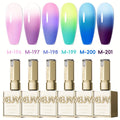 XEIJAYI Frame Bottle Temperature-Responsive Gel 6pcs-- Spring And Summer New Nail Art Series 6pcs Set, Glittery Heat Gel Nail Gel with Color-Changing Nails Salon Design Colorful Shiny Glossy Fashion LED Nail Art for DIY Manicure