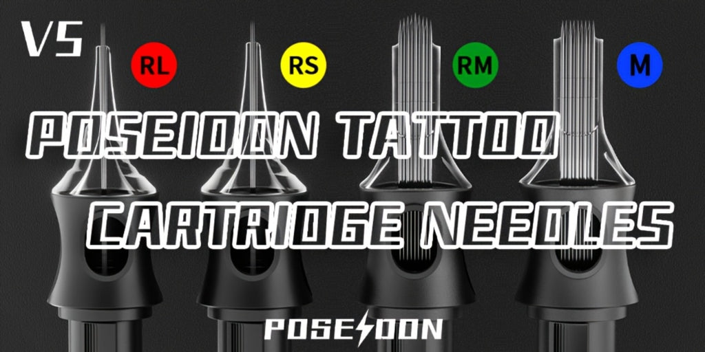 POSEIDON Tattoo Tools Valentine'S Day Gift Tattoo Pen Kit - POSEIDON Wireless Tattoo, Tattoo Gun Kit With Tattoo Power Supply And 10pcs Tattoo Cartridge Needles, Complete Tattoo Kit 6 Color Tattoo Inks Tattoo Supplies For Beginners