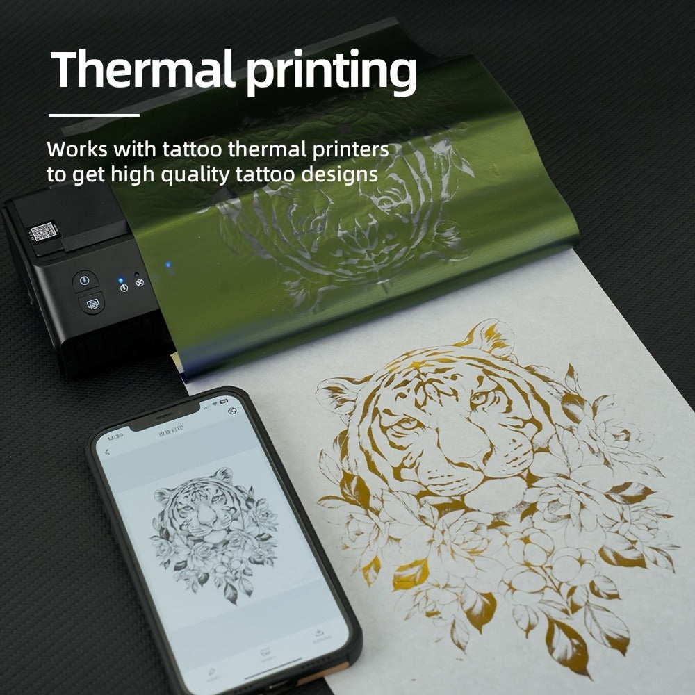 100pcs Tattoo Transfer Paper - Thermal Paper Transfer Board Paper, Tattoo Stencil Paper, 4 Layer Thermal Stencil for Professional Tattoo Supplies, Tattoo Drawing Paper - Tattoo Transfer Paper And Tattoo Drawing Accessories