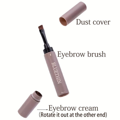 Eyebrow Pencil Double-Ended Waterproof Long-Lasting - Micro Precision Brow Definer with Spoolie Brush Smooth Durable Formula for All Skin Types Dark Brown