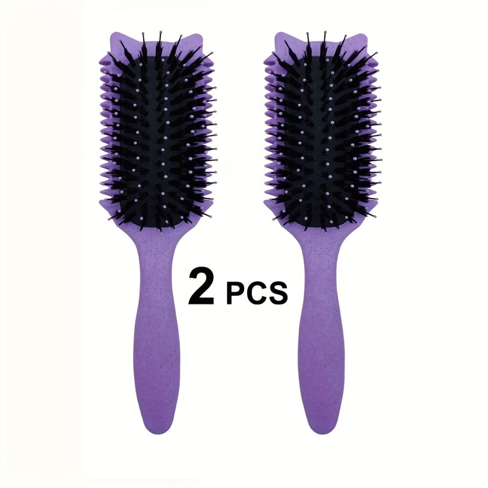 1/2pcs Green Curly Hair Brush Curly Waves Reduce Hair Pull Fun Cat Head Design Perfectly Designed Curly Hair