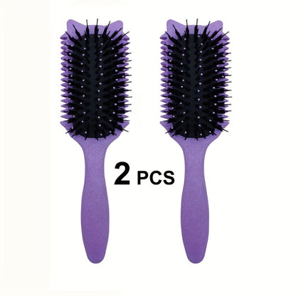 Detangling Brush for Curly Hair 1/2 Pcs – Flexible Bristles Reduce Breakage & Frizz, Gentle Scalp Massage, Wet & Dry Use, Wavy Coily Hair Care Tool