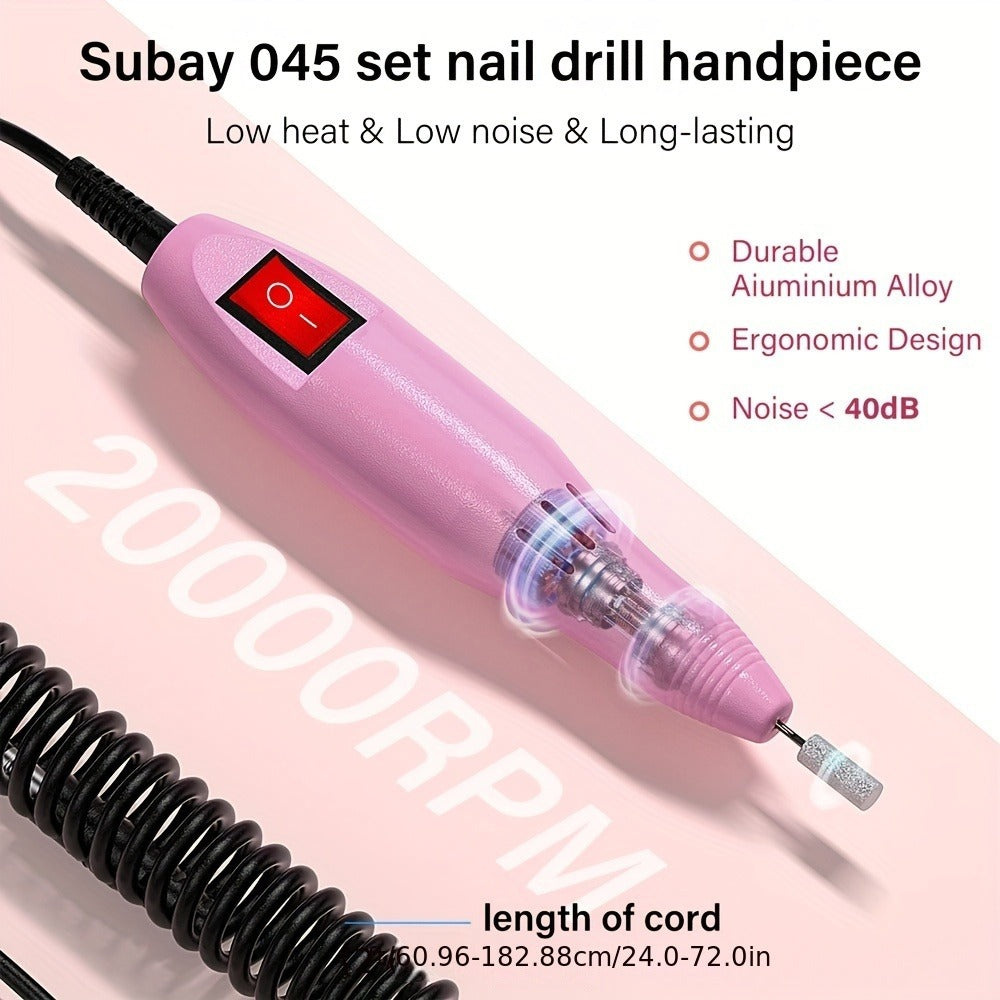 20000RPM Electric Nail Machine Desktop Equipment with Milling Cutters Bits Set Gel Cuticle Armor Removal Pedicure Manicure Tool Professional Electric Nail Drill Milling Machine for Manicure Pedicure Files Tools Kit Nail Polisher