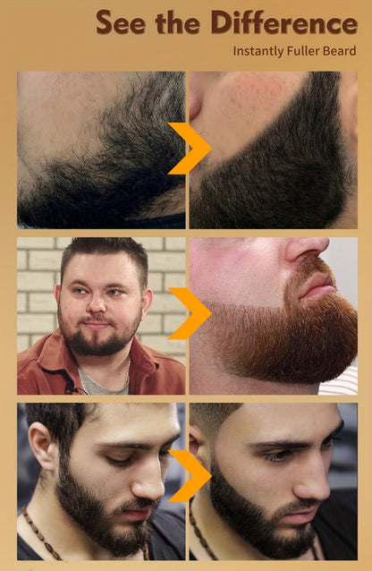Beard Pen Kit with Hair Brush - Waterproof Long-Lasting Beard Pencil Filler for Fuller Beard | Men's Grooming Tool | Black & Dark Brown | 1pc or 2pcs