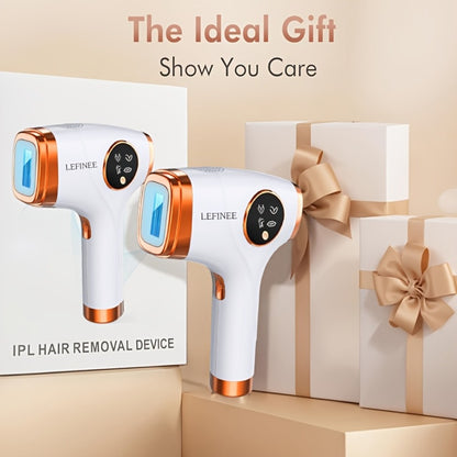 IPL Hair Removal Device 3-in-1 At-Home Laser Hair Remover 999900 Flashes 9 Energy Levels 2 Modes Unisex Permanent Painless Hair Removal for Face Body Legs Bikini Gift for Women Men