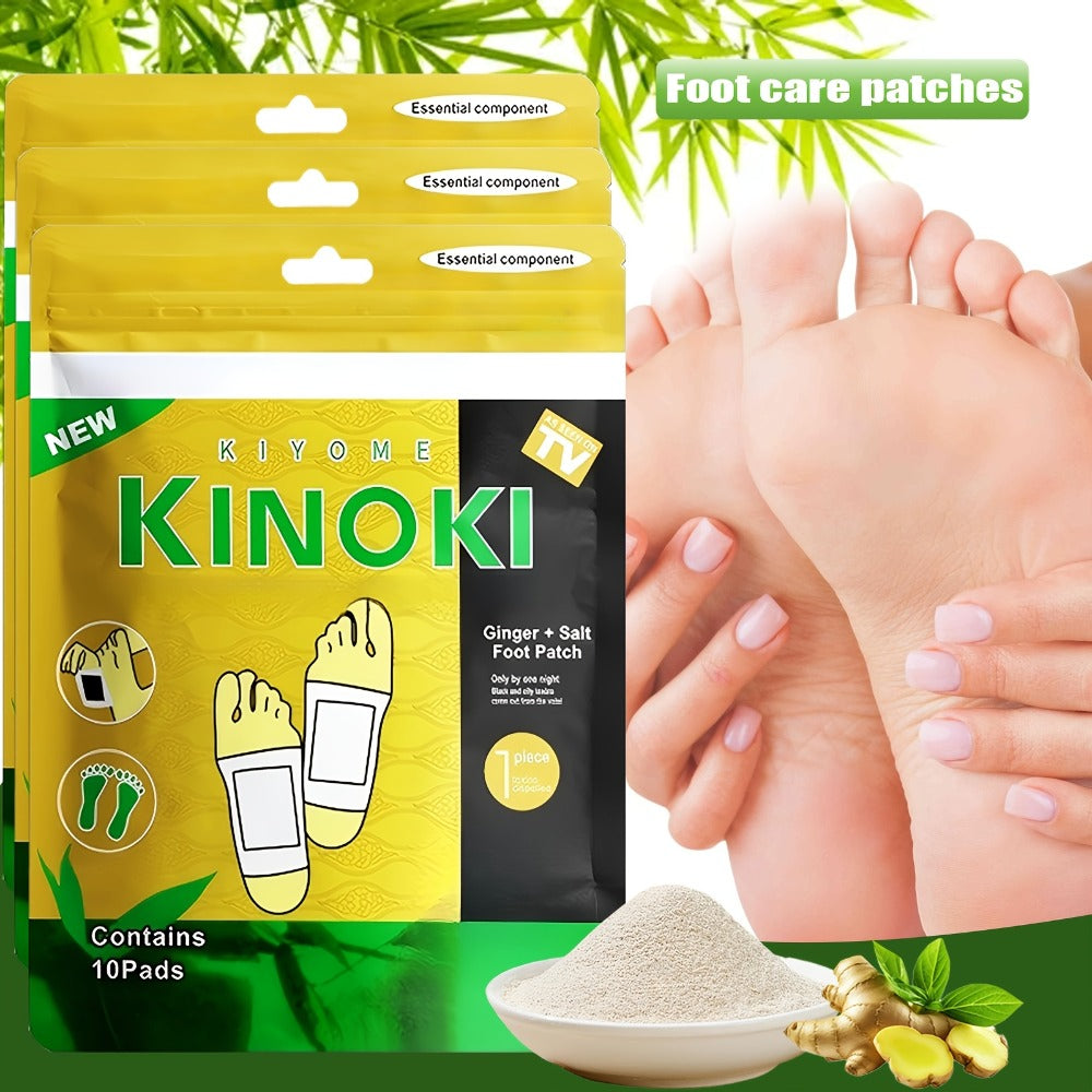 [Christmas Gift] 100pcs Deep Cleaning And Care Foot Patch Set - Green Package, Natural Bamboo Vinegar Ginger Powder Plant Ingredients, Alcohol Free Enhanced Cleaning And Moisturizing, Cheap Foot Care Massage Mat For Winter Foot Bath - Christmas Gift - Loc