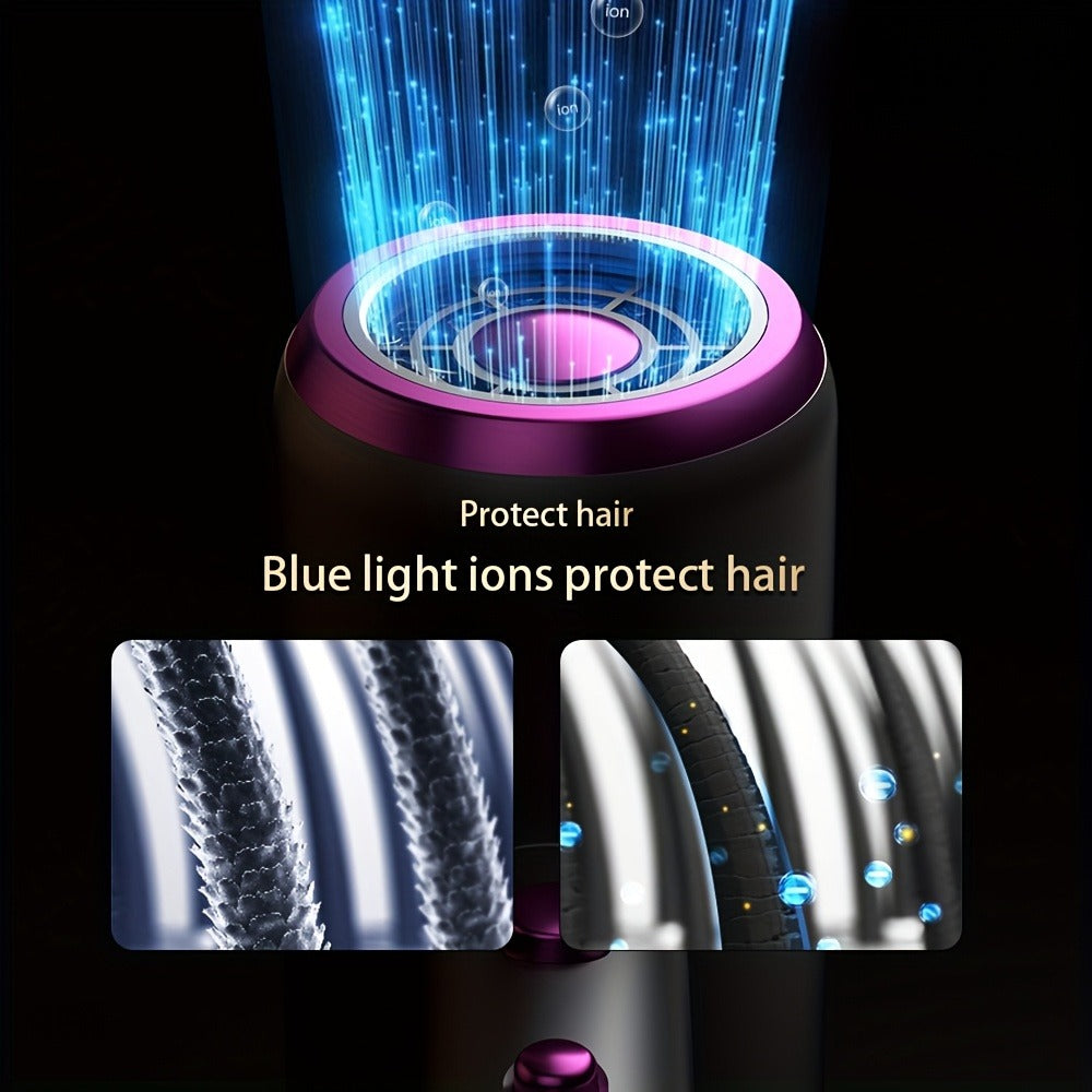 Professional Ionic Hair Dryer, Powerful 1600W Quick Dry Low Noise Hair Dryer with 2 Concentrator Nozzles 1 Diffuser Attachment 3 Combs One Multi-Purpose Hanger for Home Salon Travel (Gray, White, Red, Green, Purple, Pink)