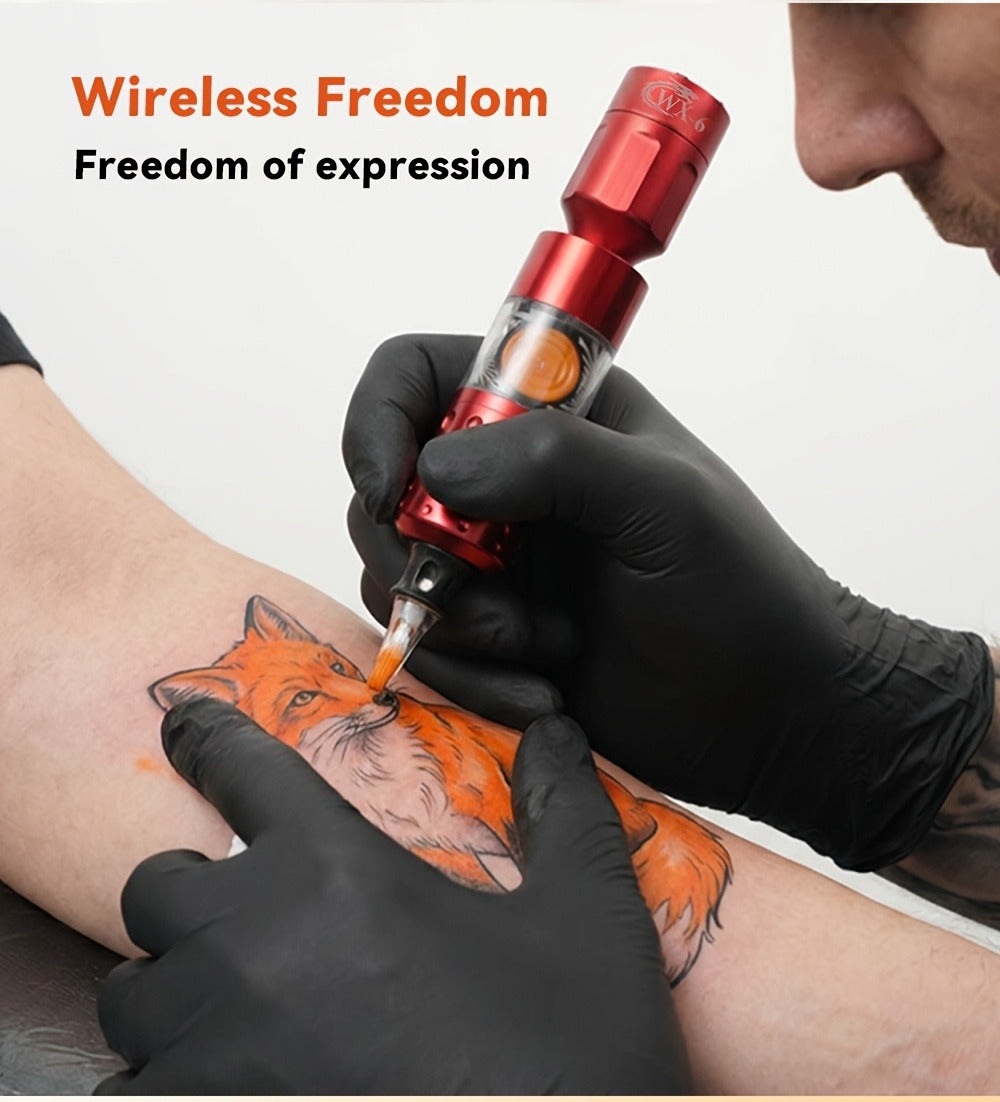 Tattoo Battery Wireless Power Supply, Portable Rechargeable Coreless Motor for Tattoo Pen, with LED Digital Display, RCA/DC Connector, Rotary Tattoo Machine Makeup Equipment