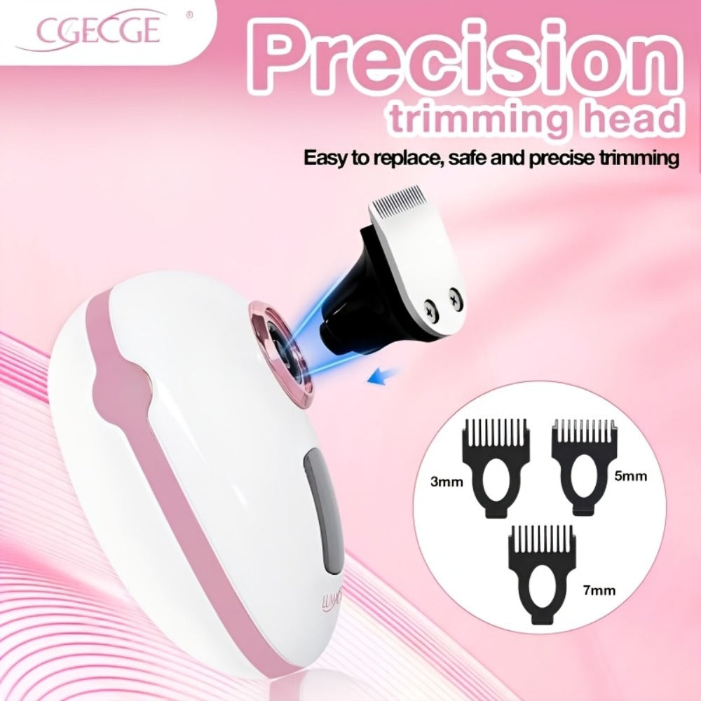 5-in-1 Men's/Women's Electric Shaver & Body Hair Trimmer USB Rechargeable, IPX6 Waterproof Versatile Grooming Kit for All Genders Includes Interchangeable Heads for Shaving, Hair Trimming, Sideburn Trimming, Facial Cleansing, And Nose Hair Trimming