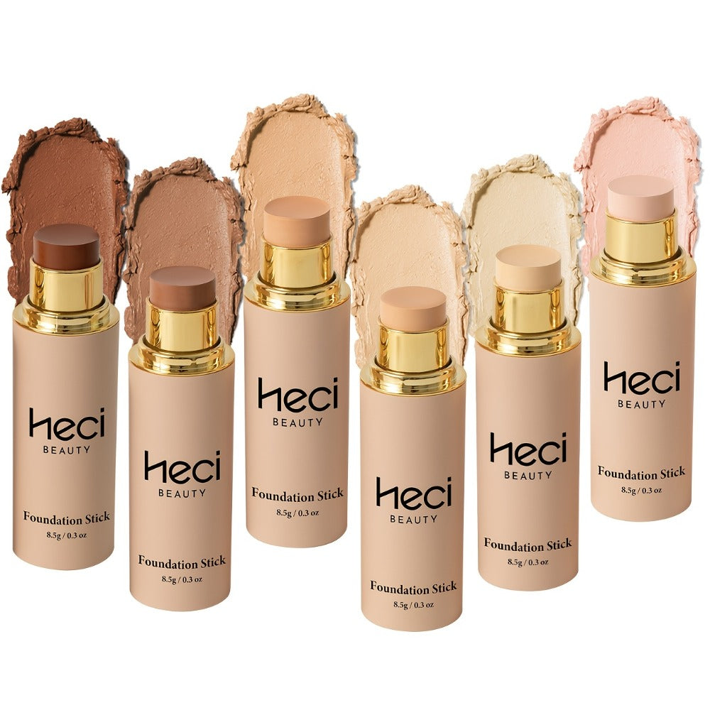 Concealer Foundation Stick 2pcs - Full Coverage CC Cream Waterproof Long-Lasting Matte Finish, Lightweight Moisturizing Formula for Light to Medium Tan Skin Tones, Multi-Purpose Flawless Makeup