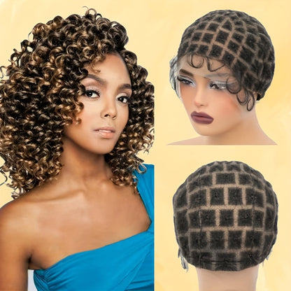 Crochet Wig Cap DIY Braiding Set — Double Full Lace, Baby Hair, Premade Lace Front, Nylon Hair Net & Hook Tool for Making Braided Wigs, 82–121 Sections