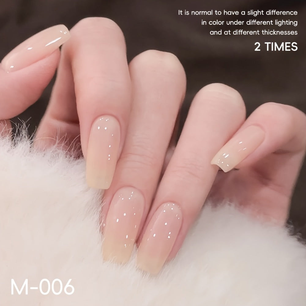XEIJAYI Frame Bottle Nude Color 4pcs/set---Nail Gel New Arrival Nude Color Pink Nail Polish Gel 4pcs Set LED Gel High Saturation Long Lasting Firmness Does Not Damage Nails Home Salon Nail Salon Essential Salon Gel