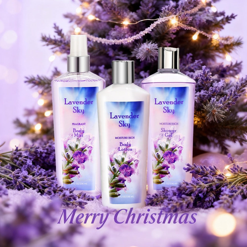 Christmas Gift! 3-Bottle Set of Body Care Fragrance Body Lotion And Perfume. Large Capacity, Gentle Cleansing And Moisturizing, Long-Lasting Fragrance. Suitable for Daily Use Or Dates, Specially Designed for Surprise Gifts