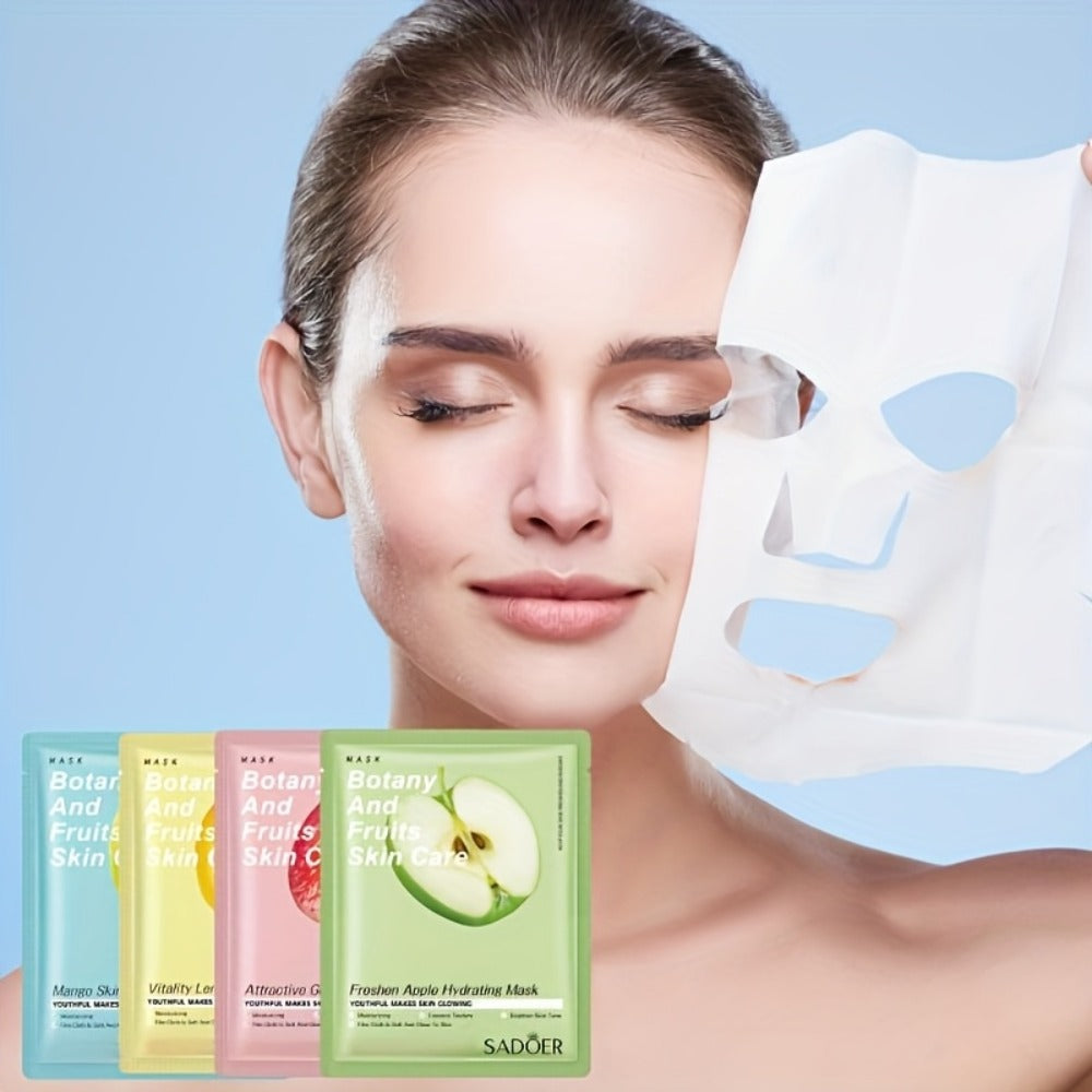 30 Masks Rich in Fruit And Rose Essence, Hydrating And Moisturizing in Winter, an Ideal New Year Gift for Besties, Friends And Mothers