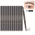 12 pack double ended eyebrow pencil waterproof 5-color natural makeup double ended automatic eyebrow pencil waterproof long effect simple eyebrow pencil and eyebrow brush, perfect gift for Mother's Day