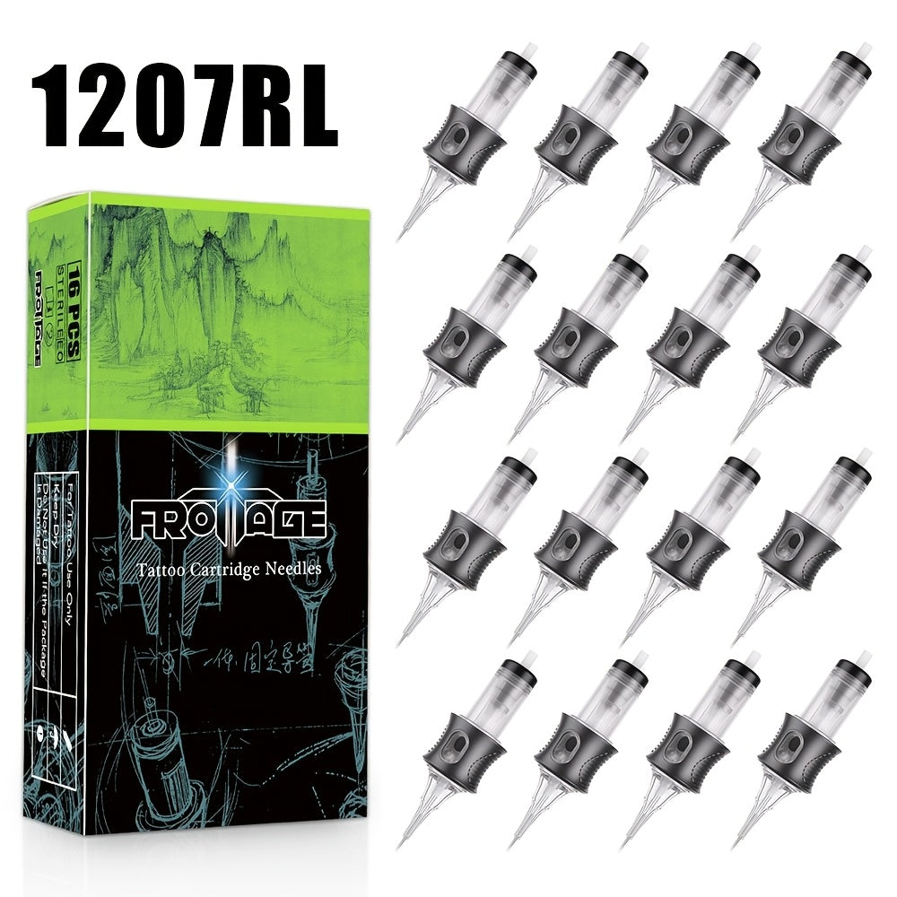 Tattoo Cartridge Needles Integrated Set High Transparency Tips Stable Assembly Round Liner Shader Curved Magnum M1 for Artists & Beginners 26 Sizes RL RS CM