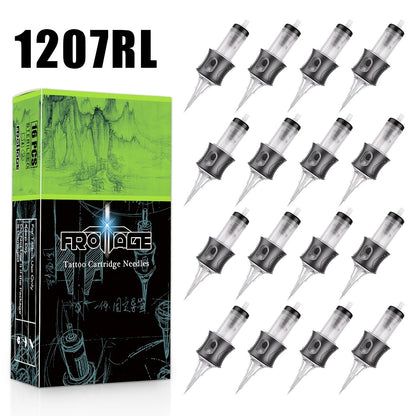 Tattoo Cartridge Needles Integrated Set High Transparency Tips Stable Assembly Round Liner Shader Curved Magnum M1 for Artists & Beginners 26 Sizes RL RS CM