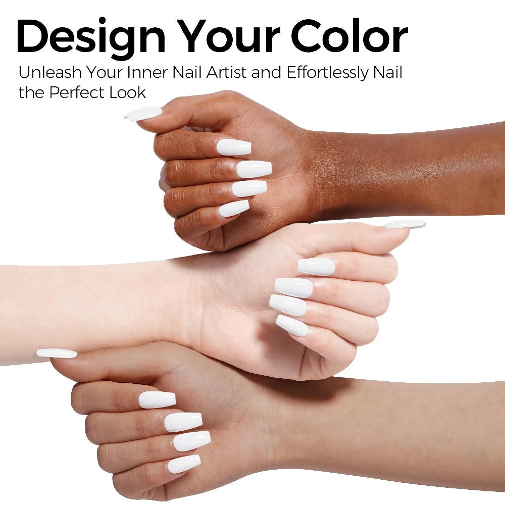 MISS MISIDY 0.54oz Pure Black & White Gel Nail Polish - Odorless, Durable Manicure & Pedicure Solution, Easy Application for Professional End, Nail Gel Polish, Essential for Manicure, Elegant Nail Design, Scentless Formula