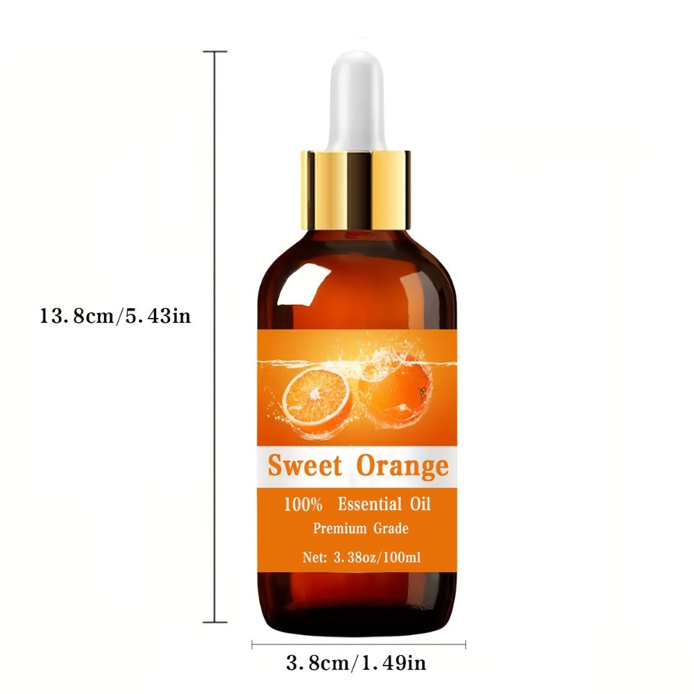 Sweet Orange Essential Oils, 3.38Oz, Care Grade for Hair And Skin Care, Massage, Moisturizing Massage Essential Oil for Men And Women Gift, Perfect Christmas Gift