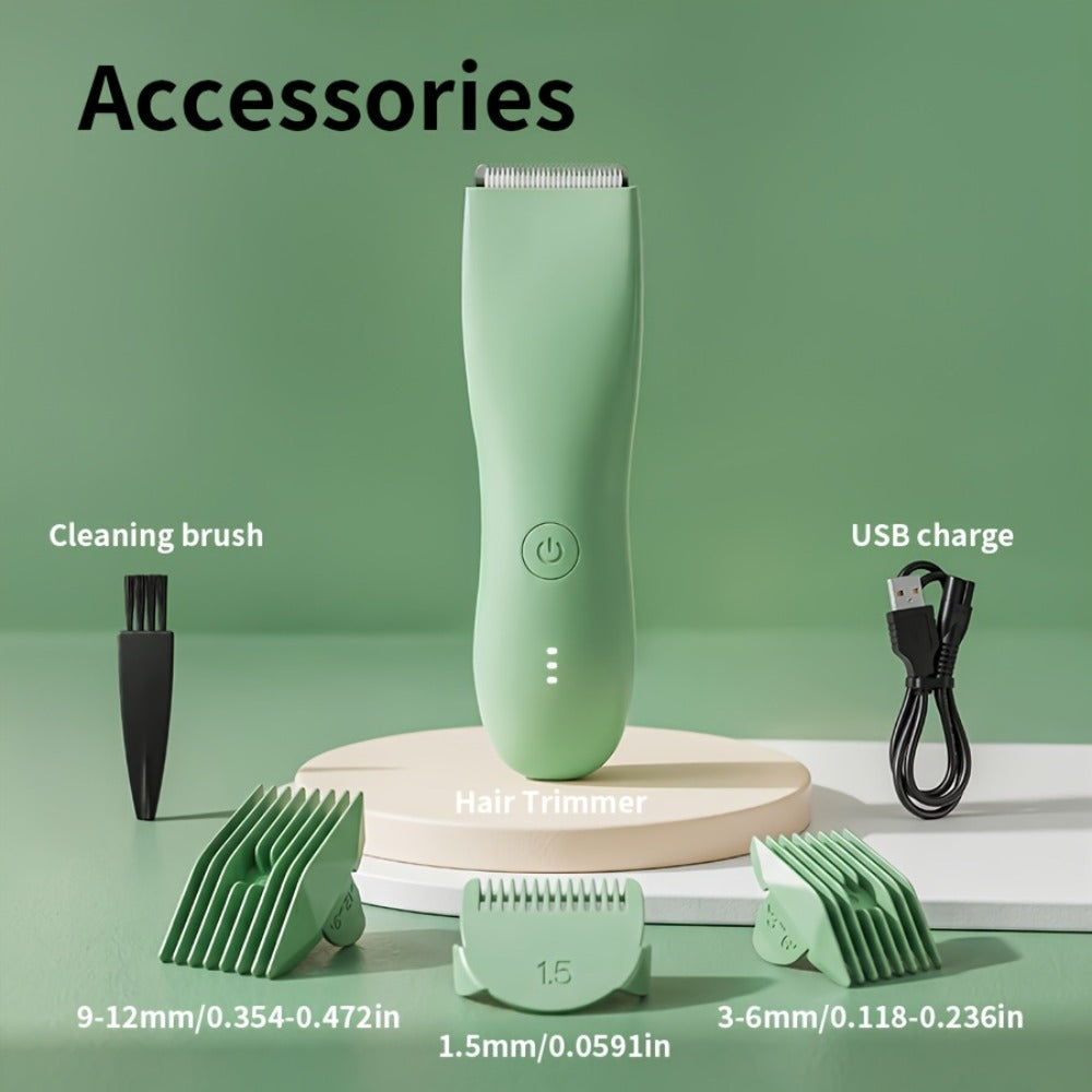 Professional Body Hair Trimmer, IPX6 Waterproof with Replaceable Blades. Men's Groin and Body Hair Trimmer, Electric Ball Trimmer with Replaceable Ceramic Blades for Grooming, Beauty Scissors, Men's Razor, Bikini Trimmer for Women, Father's Day Gift