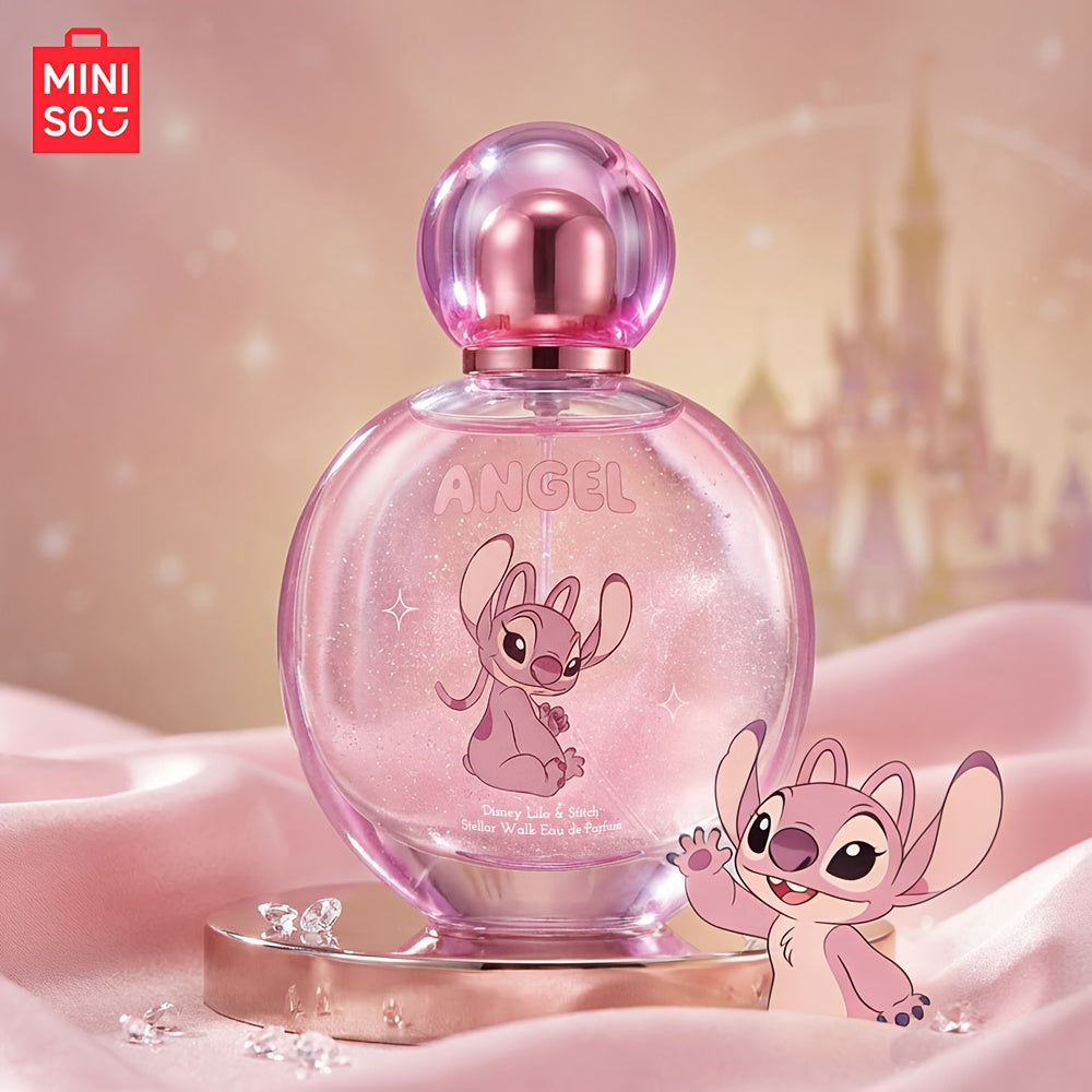 [Mother's Day] Disney Stitch and Angel Couple's Perfume Set, 1.69oz / 50ml Natural Extract Fragrance, Fresh and Sweet Floral Scent, 24-Hour Long-Lasting Fragrance, Men's and Women's Perfume, Best Women's Perfume Gift Set, Stitch Series Product, Perfect Mo
