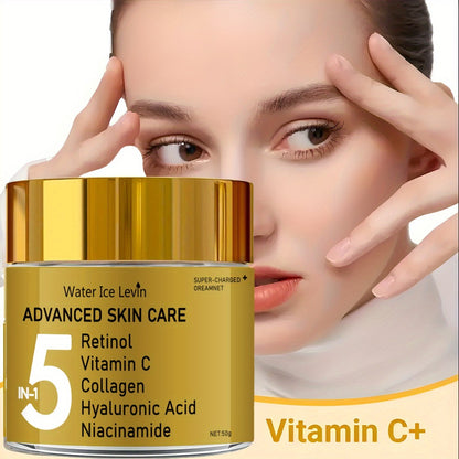 5-in-1 Instant Lift Advanced Face Cream – Retinol, Vitamin C, Collagen, Hyaluronic Acid & Niacinamide, Tightening Anti-Aging Moisturizer, Unisex Luxury Formula for All Skin Types