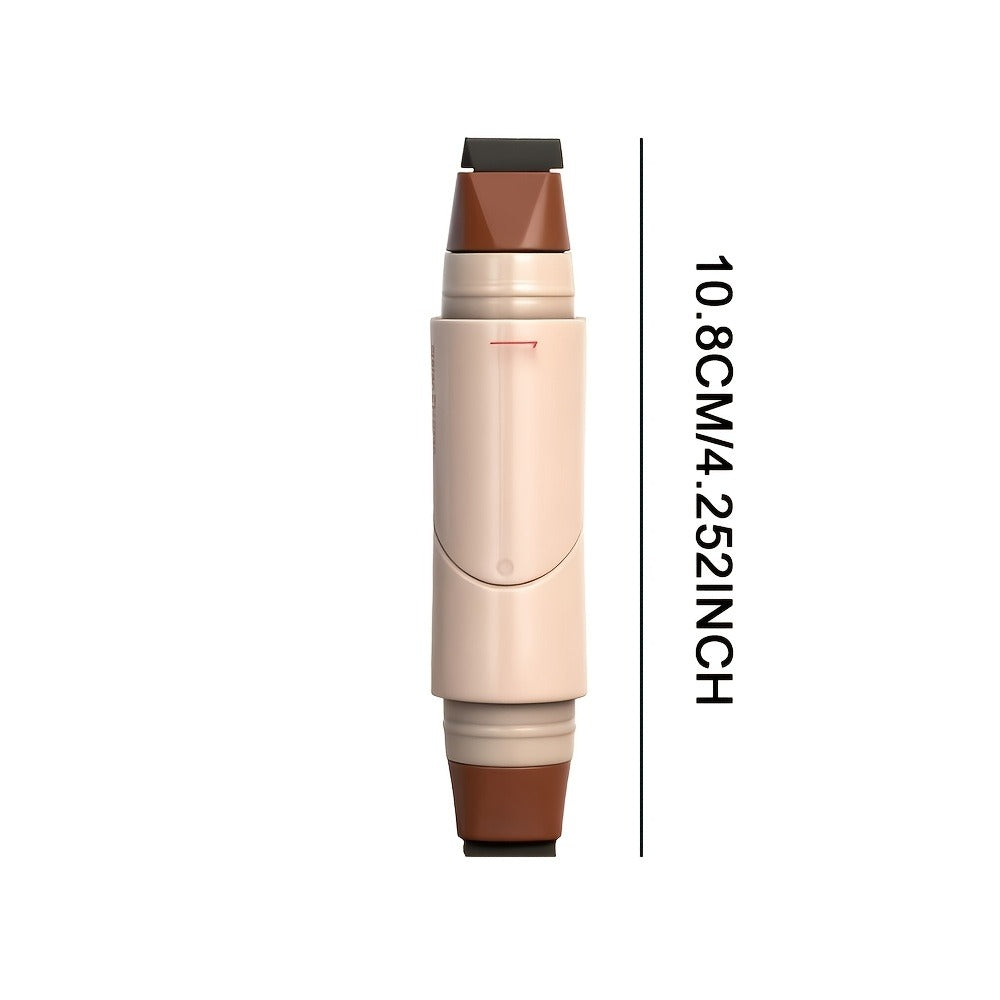 Eyeliner Stamp Pen 3PCS Double-Headed Rotating Waterproof - Quick-Dry Smudge-Proof 24H Wear Winged Liner Stamp for Perfect Cat Eye, Black & Brown, Beginner-Friendly Eye Makeup