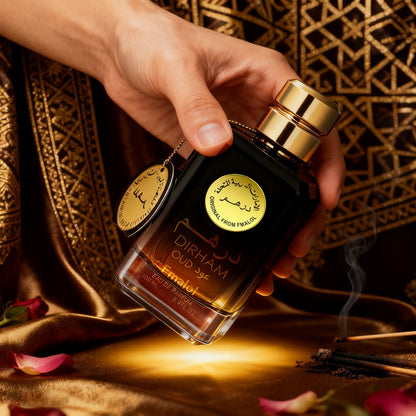 Agarwood Oud Arabic Perfume for Men 3.4 oz Long Lasting Luxury Woody Oriental Cologne - Dubai Middle East Noble Style Islamic Art Bottle - Gift for Him Birthday Anniversary
