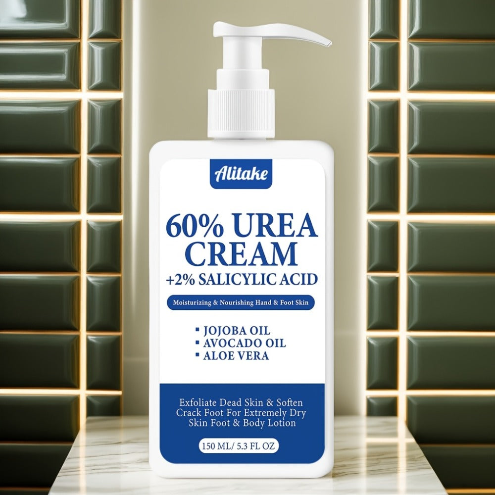 60% Urea Cream Foot Cream with 2% Salicylic Acid Natural Plant Extracts with Salicylic Acid, Shea Butter And Avocado Oil - Moisturizer for Dry Knees, Elbows, Hands And Heels, The Perfect Gift, Gift for Mom. Gifts for Women, Local Warehouse