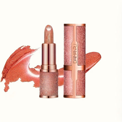 Gloss Shine Lipstick Set 2pcs — Starry Sky Shimmering Waterproof Moisturizing Lipstick, Long-Lasting Durable Lip Color for Glossy Shiny Lips, Perfect Beauty Gift