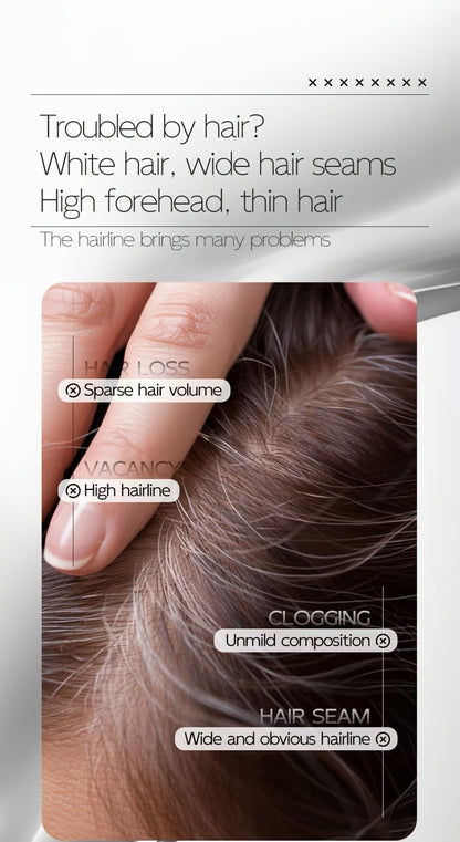 Hair Color Pen Root Touch-Up Stick with Brush | Waterproof Temporary Gray & White Hair Coverage | Plant Squalane Formula | Fast Seamless Application | 3 Shades