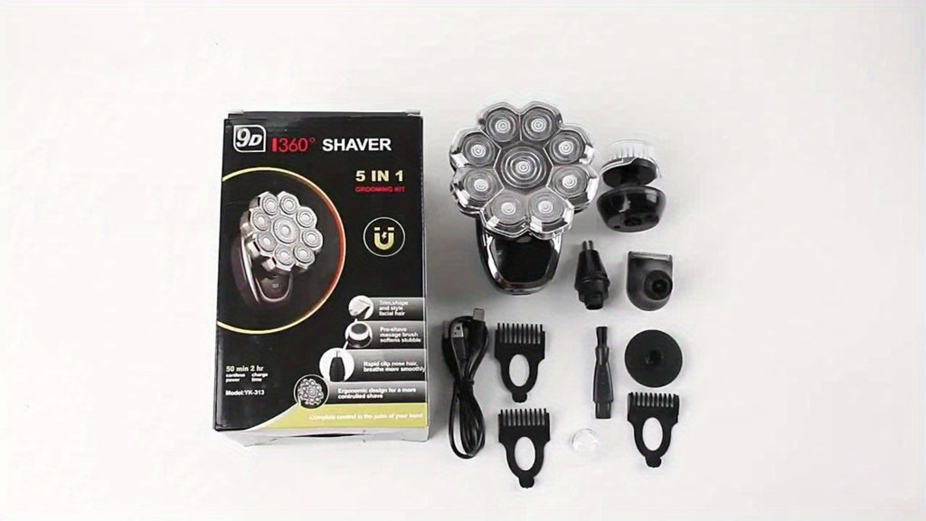 [Upgraded Version] 7D/9D Men's Electric Shaver, Bald Barber, Intelligent LED Screen Display, Full Body Wash Wet And Dry Double Shaving, USB-C Fast Charging, Rotary Floating Shaving, Bald God, The Ideal Gift for Boyfriends And Fathers![