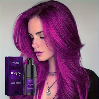 Hair Dye Shampoo & Conditioner 3-in-1 Color Foam Moisturizing Shine No-Damage Herbal Formula Easy Apply All Hair Types Purple Black Red Brown