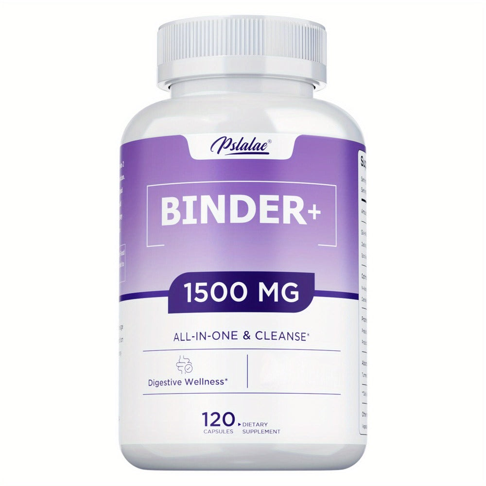 Binder - with Activated Charcoal, Zeolite & Bentonite Clay, Liver & Gut Health Supports, for Digestive System, 13-In-1 Binder Supplement - 120pcs