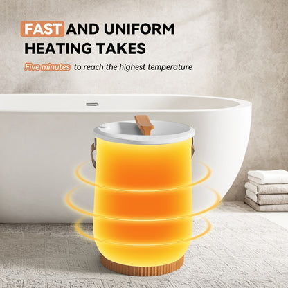 Towel Warmer Bucket Deluxe 20L Digital Display 4 Timer Modes Auto Shut-Off Spa Bathroom Heater for Towels Blankets Robes Lightweight Quiet White