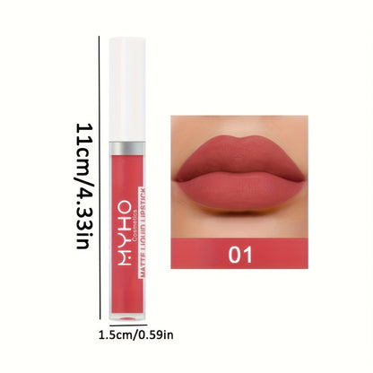 Velvet Matte Lip Gloss Set 9pcs — Waterproof High Pigment Lip Glaze, Non-Stick Creamy Formula, Long-Lasting Color for All Skin Tones, Perfect Gift for Women, 18 Shades Available