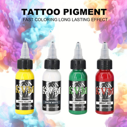 Tattoo Ink Set 1oz (30ml) - 7 or 14 Color Professional Tattoo Ink Kit, Stable Vibrant Pigments for Artists & Beginners, Complete Tattoo Color Supply for Machine & Gun