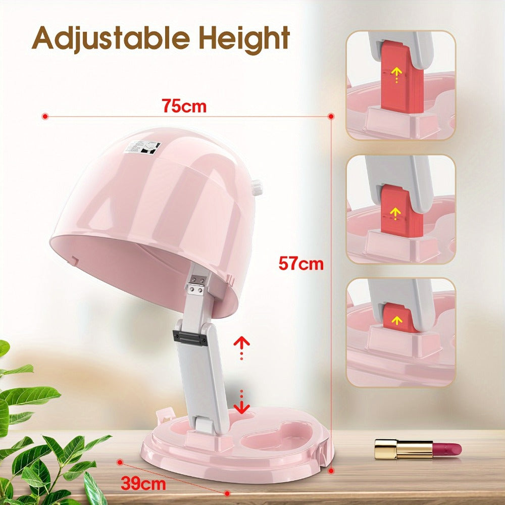 1875W Ionic Hooded Hair Dryer Bonnet with 3 Settings, Professional Sit Under Hair Dryers for Women with Ceramic Technology, Portable Hair Dryer with Hood, Hooded Dryer for Home & Salon