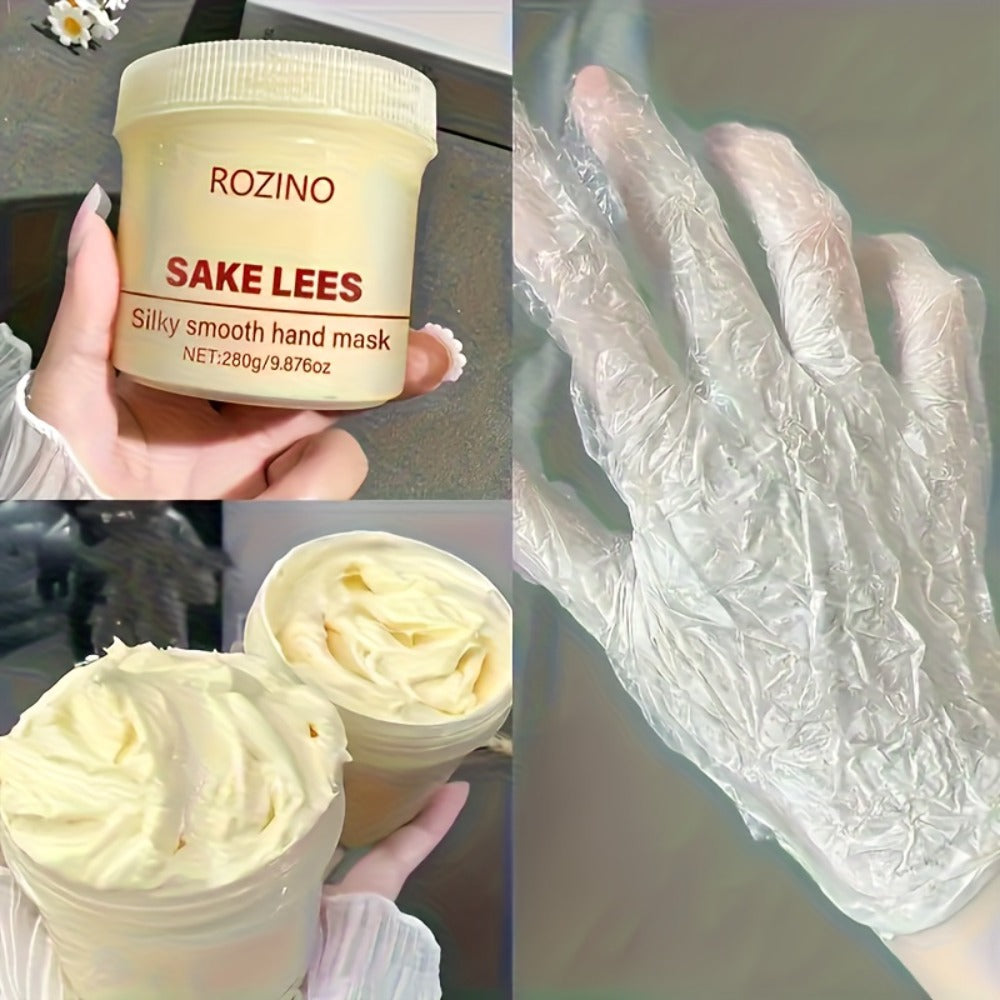 Hand Mask Moisturizing Treatment 280g Distillers Grains Licorice Brightening Formula for Dry Rough Peeling Hands Hypoallergenic Skin Care
