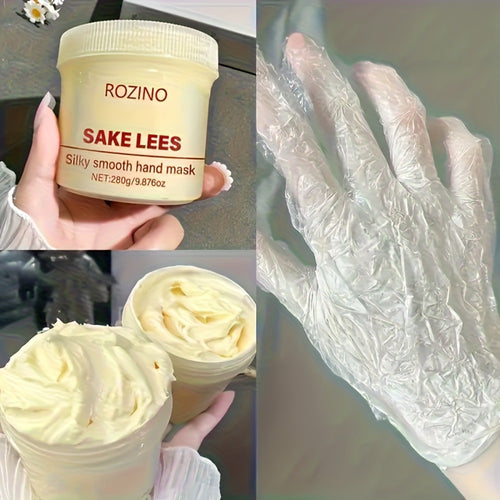 Hand Mask Cream 280g Moisturizing Brightening with Licorice & Distillers Grains – Deep Hydration for Dry Rough Peeling Hands, Hypoallergenic Anti-Aging Skin Care Treatment for Women