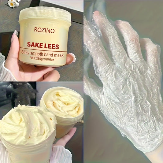 Hand Mask Moisturizing Treatment 280g Distillers Grains Licorice Brightening Formula for Dry Rough Peeling Hands Hypoallergenic Skin Care