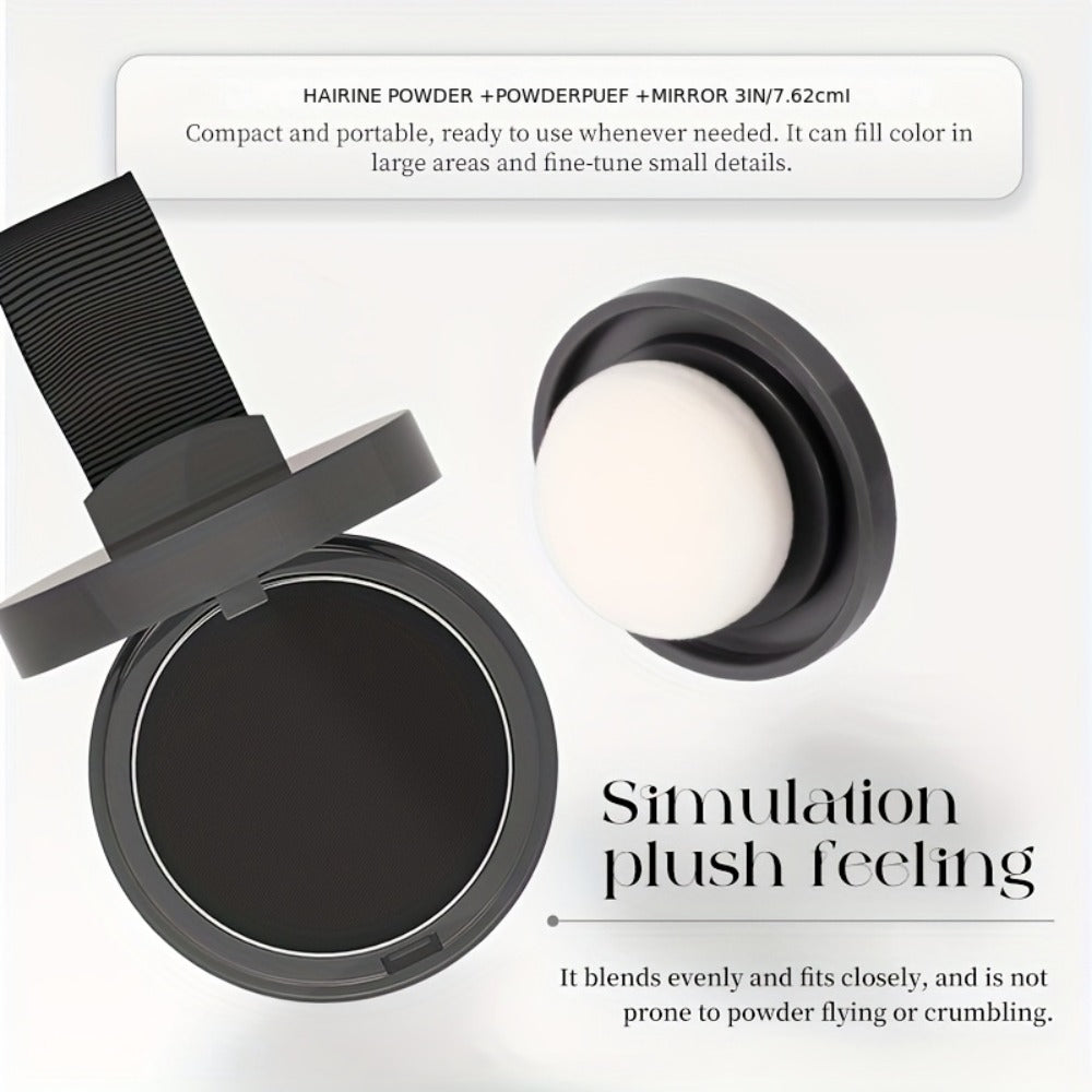 Beard Touch-Up Powder for Men — Instant Gray Coverage & Hair Filler for Beard, Eyebrows, Hairline | Natural Thickness Effect | 5 Colors Available