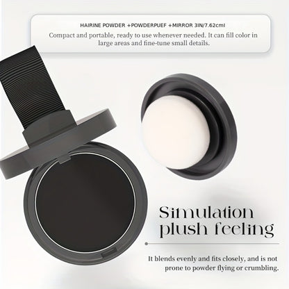 Beard Touch-Up Powder for Men — Instant Gray Coverage & Hair Filler for Beard, Eyebrows, Hairline | Natural Thickness Effect | 5 Colors Available