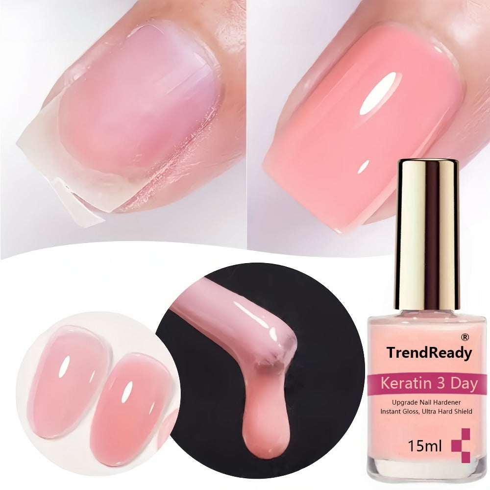 Nail Strengthener for Weak Nails: 4-In-1 Natural Nail Protein Hardener Extra Strong And Growth - Long-Lasting And Fast-Drying Polish for Weak, Splitting, And Brittle Nails